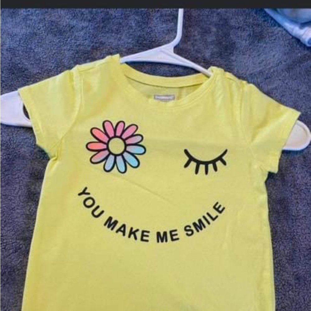 Yellow toddler girl shirt